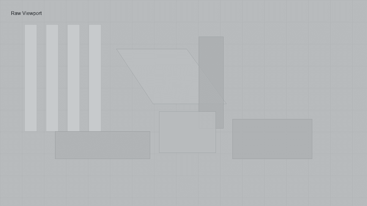 Raw Blender viewport before AI processing